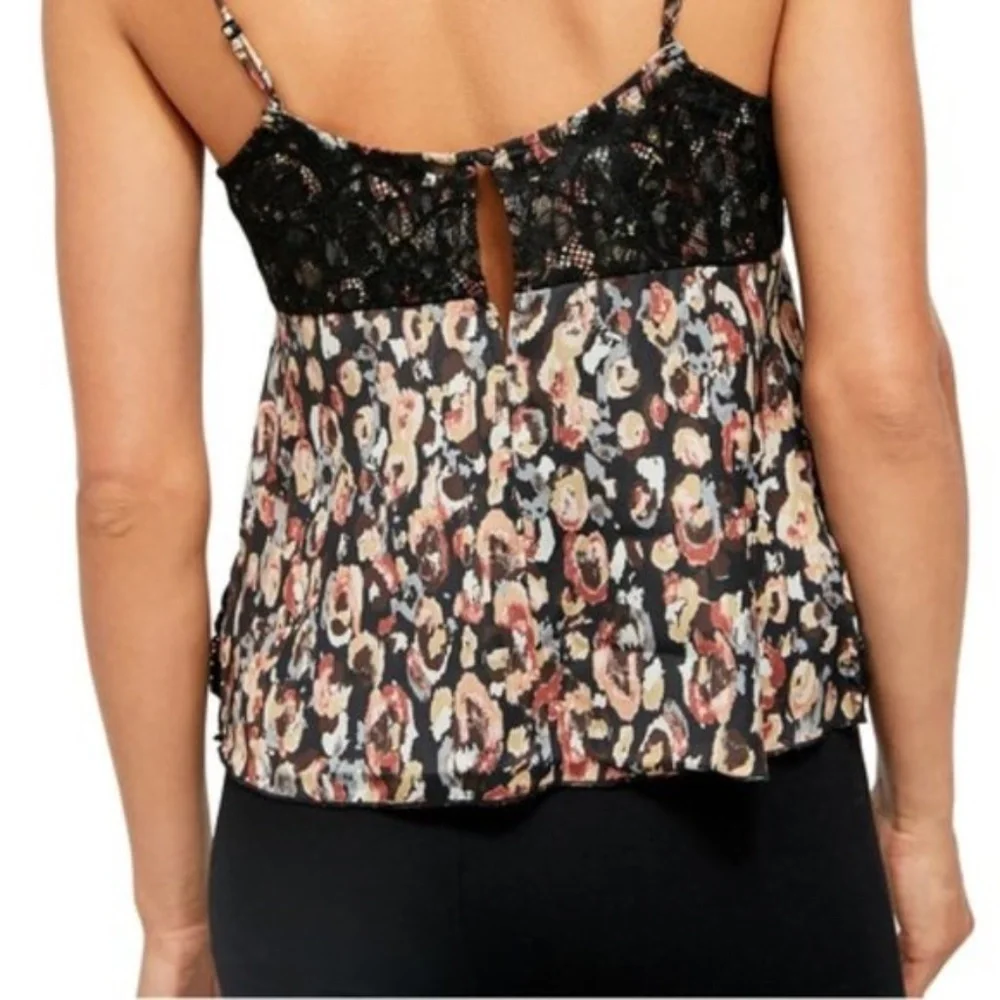 NWT Free People Little Dreams Printed Lace Camisole